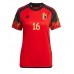 Cheap Belgium Thorgan Hazard #16 Home Football Shirt Women World Cup 2022 Short Sleeve